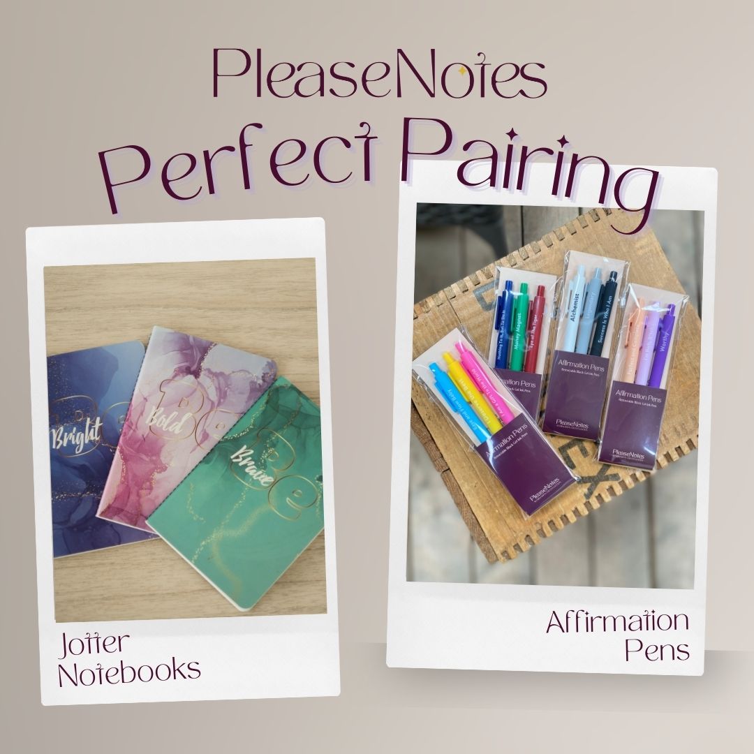 Perfect Pairings: The Jotter Notebooks and Affirmation Gel Pens - PleaseNotes