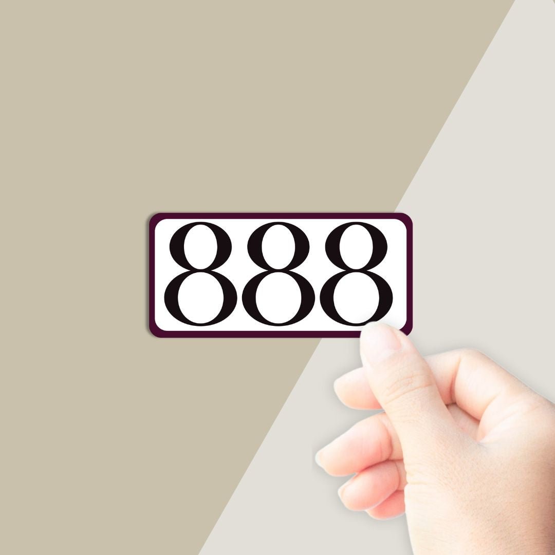 888 Sticker - PleaseNotes - Stickers