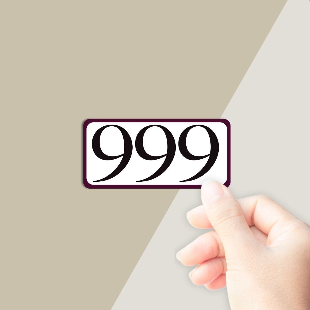 999 Sticker - PleaseNotes - Stickers