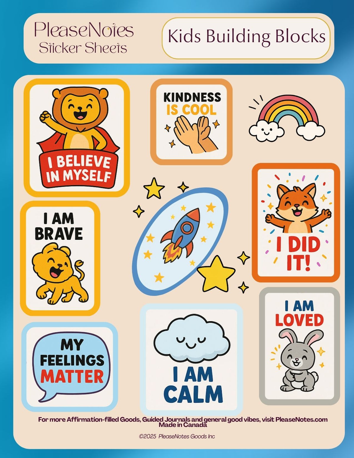 Sticker Blocks Page Kids Building Blocks Sticker Sheet – PleaseNotes