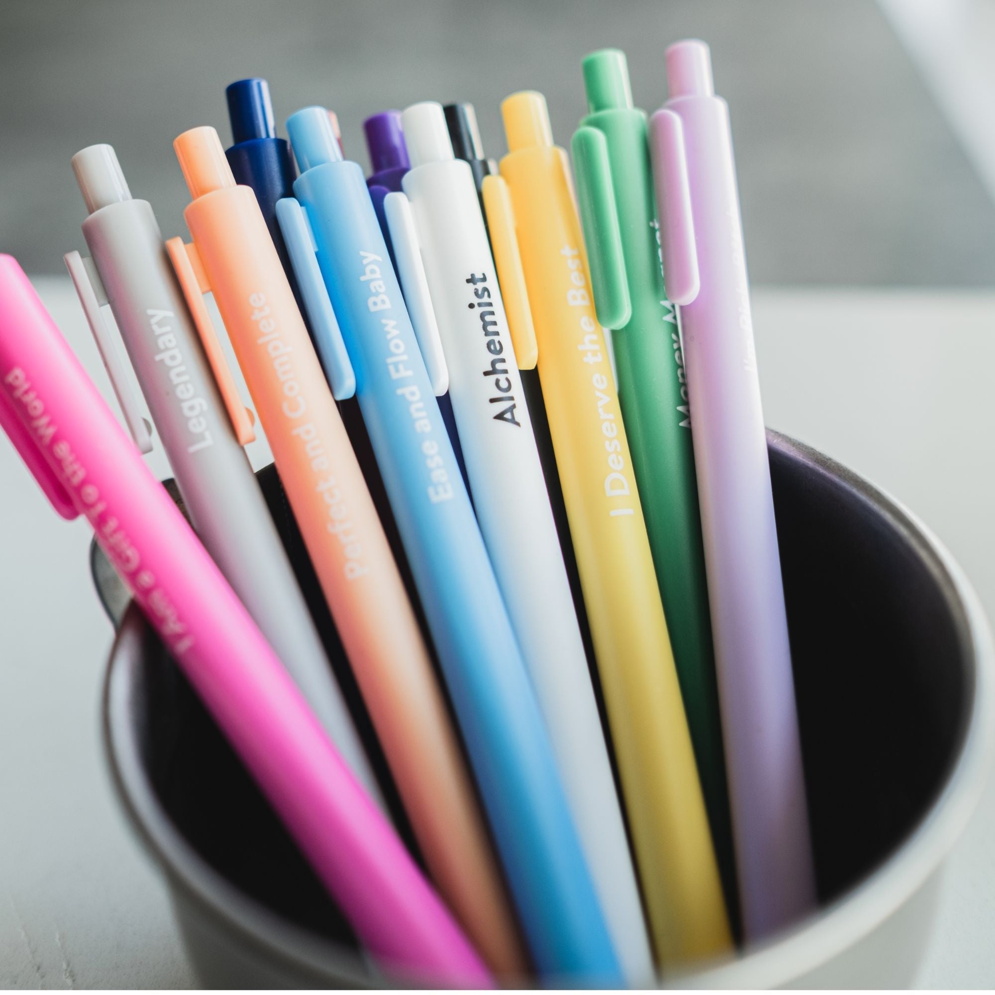 Affirmation Pens for Positive Self-Talk, a 3-pack of gel pens by PleaseNotes