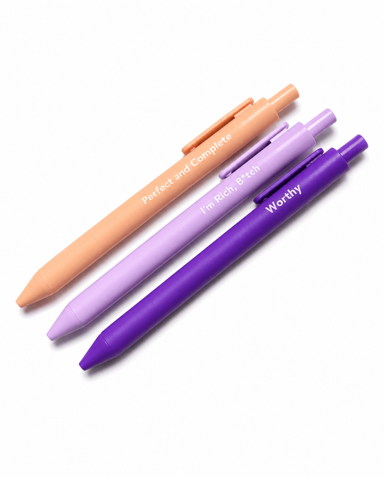 Affirmation Pens for Positive Self - Talk (3 - Pack) - PleaseNotes - Pen