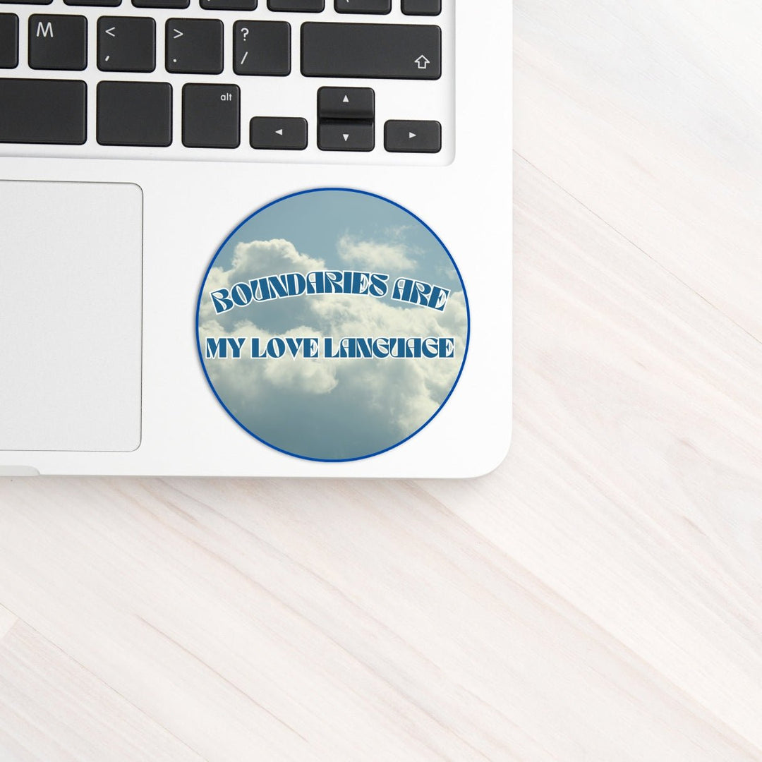 Boundaries Are My Love Language Round Sticker - PleaseNotes - Stickers