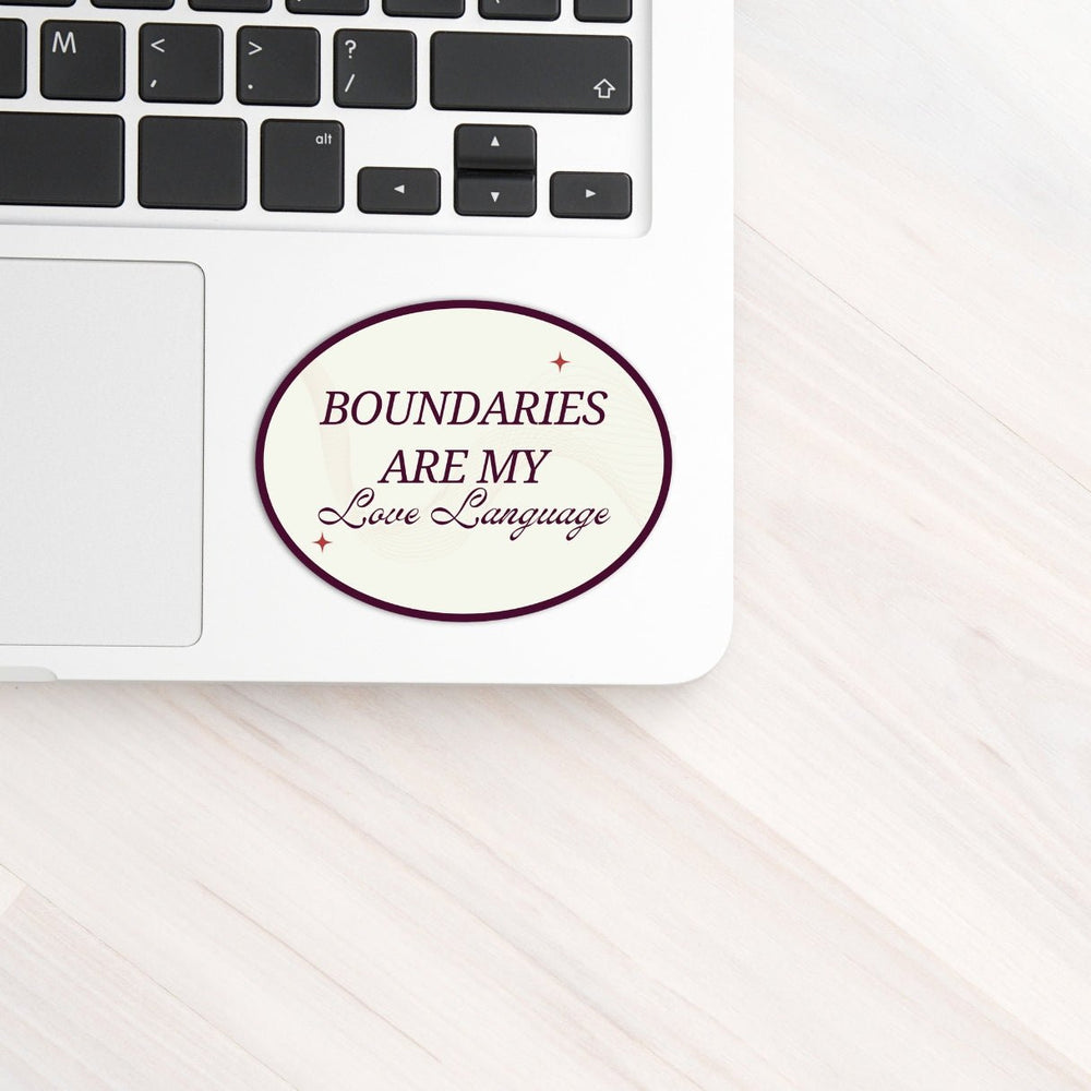 Boundaries Are My Love Language Sticker - Oval - PleaseNotes - Stickers