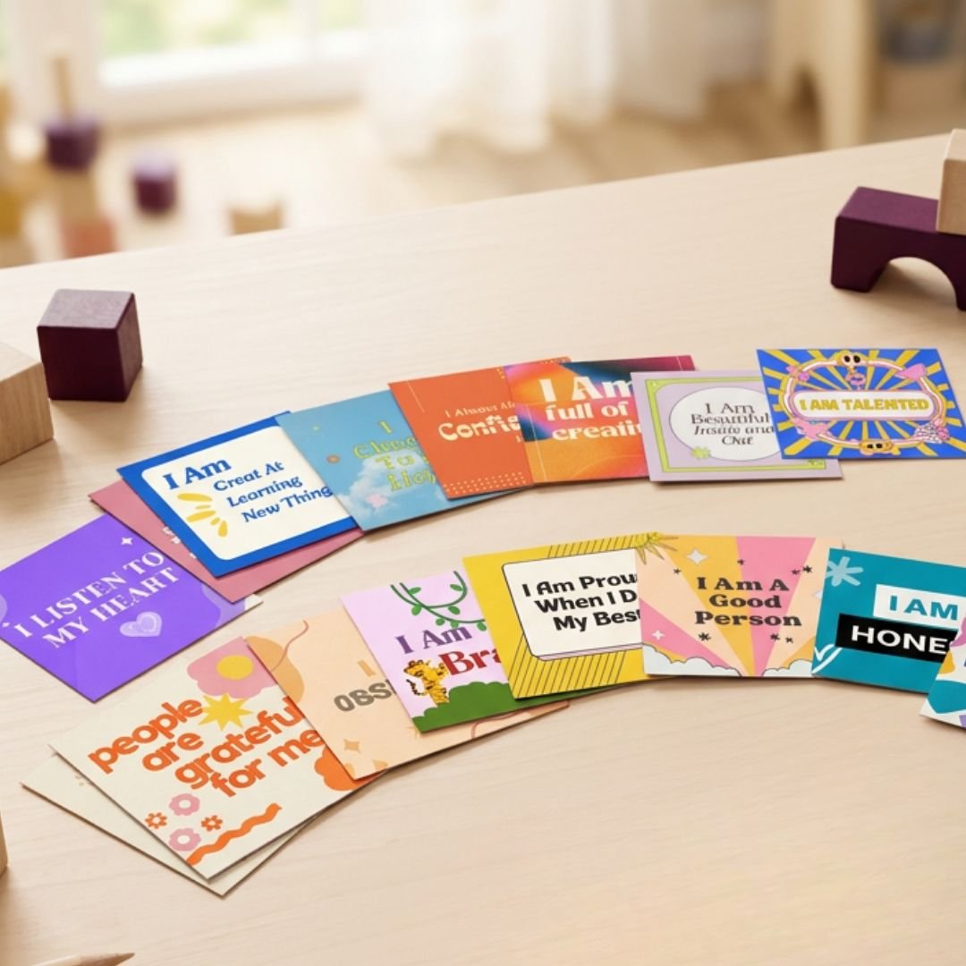Building Blocks Kids Affirmation Card Deck for Building Confidence and Emotional Skills - PleaseNotes - 