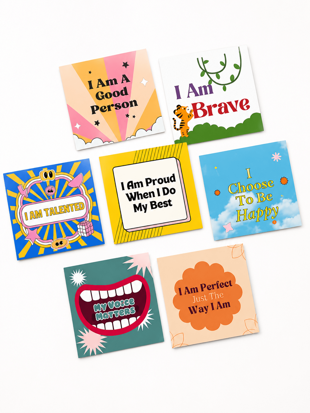 Building Blocks Kids Affirmation Card Deck for Building Confidence and Emotional Skills - PleaseNotes-