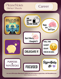 Career Themed Sticker Sheet - PleaseNotes - Stickers