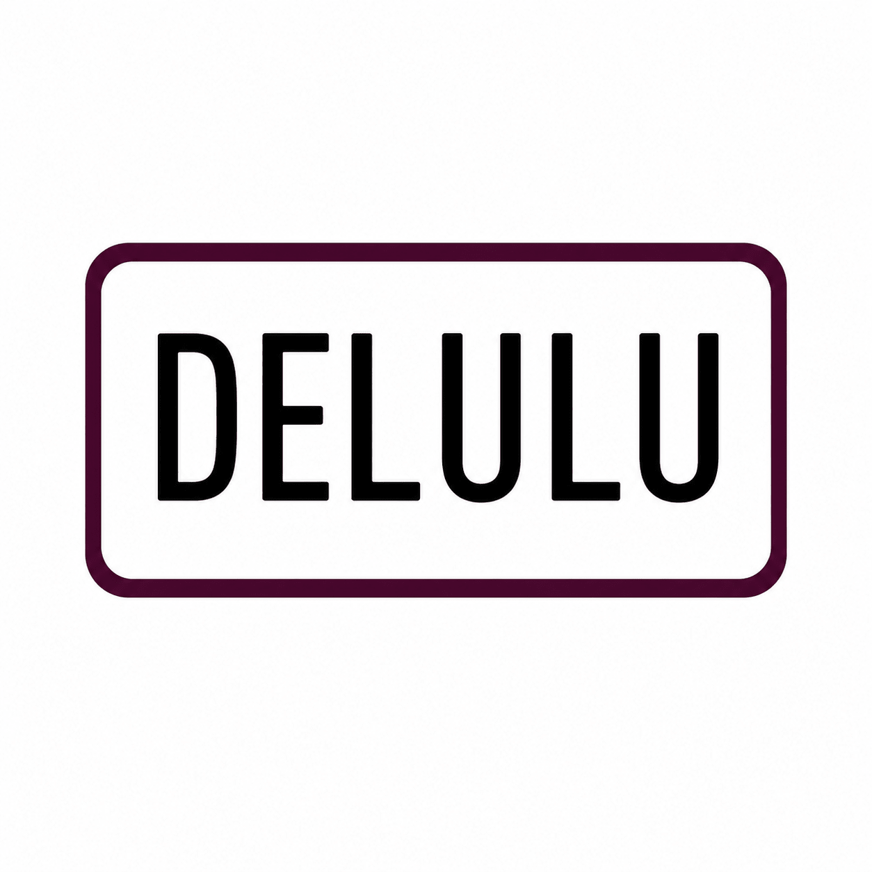 Delulu Positive Mindset Vinyl Sticker - PleaseNotes-Stickers