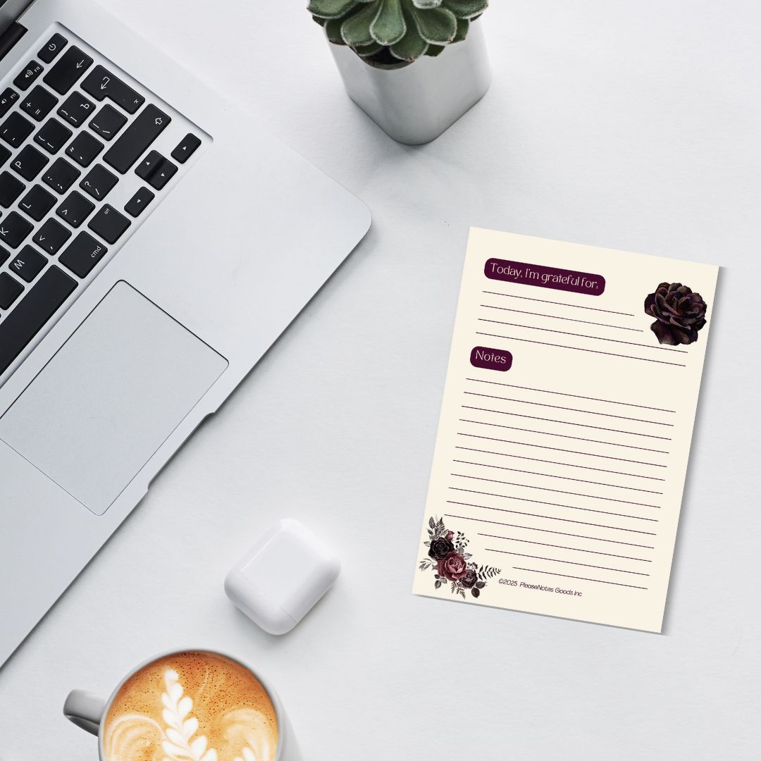 Gratitude But Make It Cute Notepad - PleaseNotes - Notepads