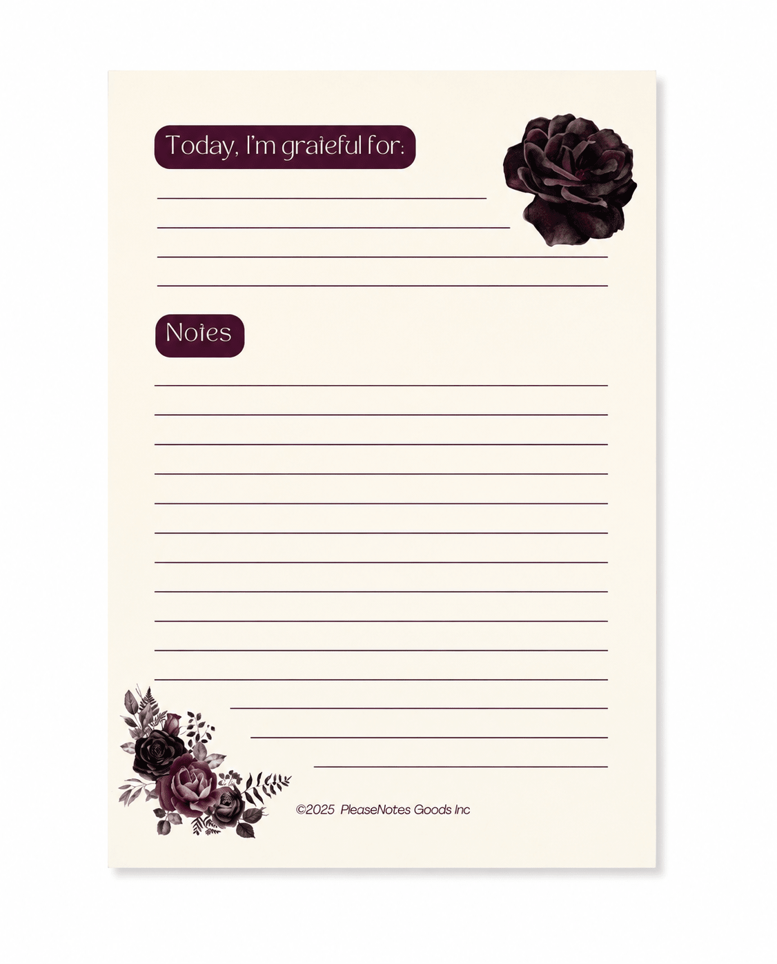 Gratitude But Make It Cute Notepad - PleaseNotes - Notepads