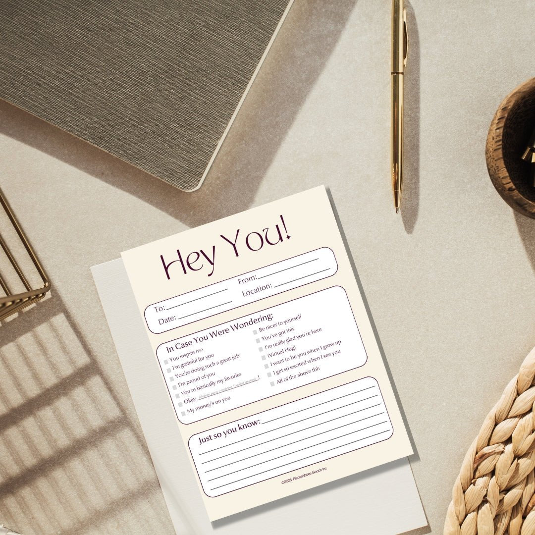"Hey You, In Case You Were Wondering" Notepad - PleaseNotes-Notepads