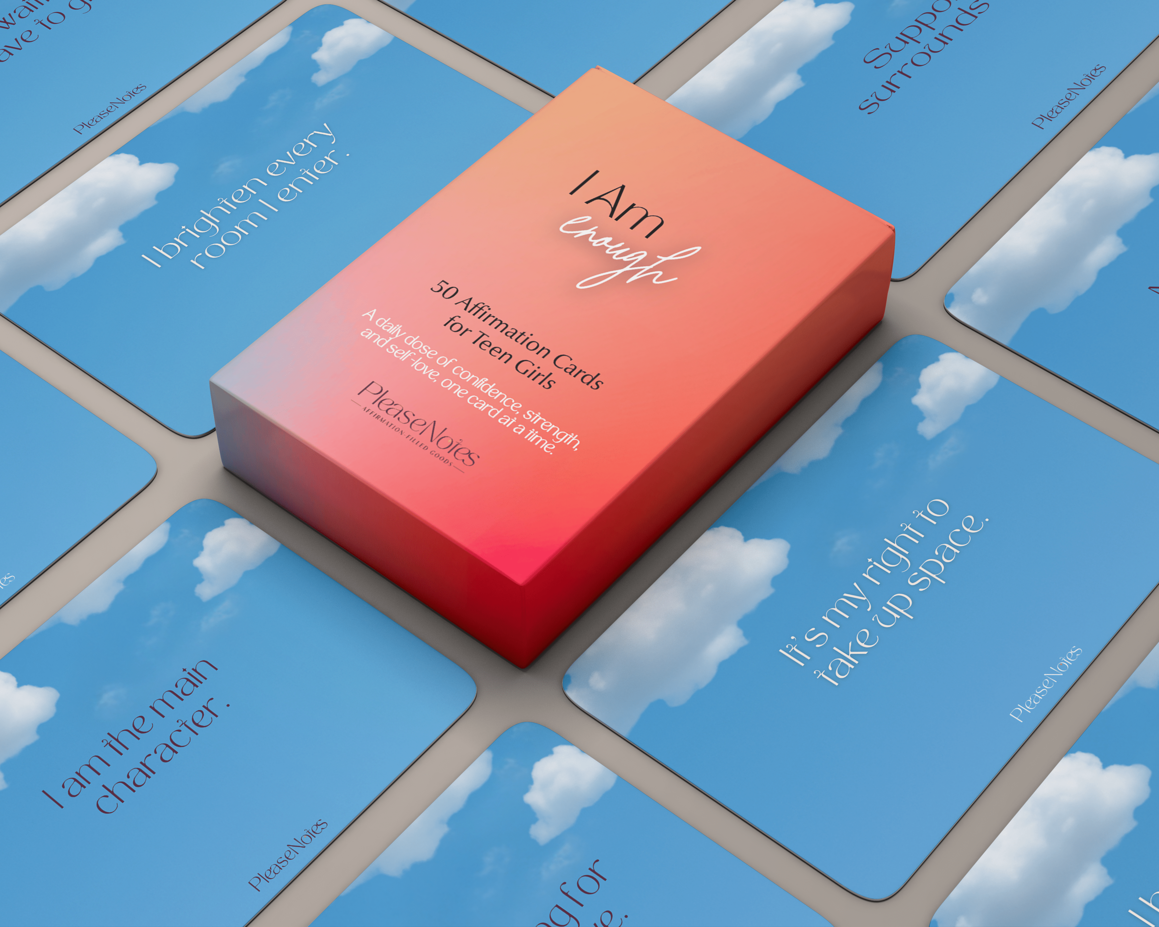 I Am Enough Affirmation Cards for Teen Girls - PleaseNotes - 