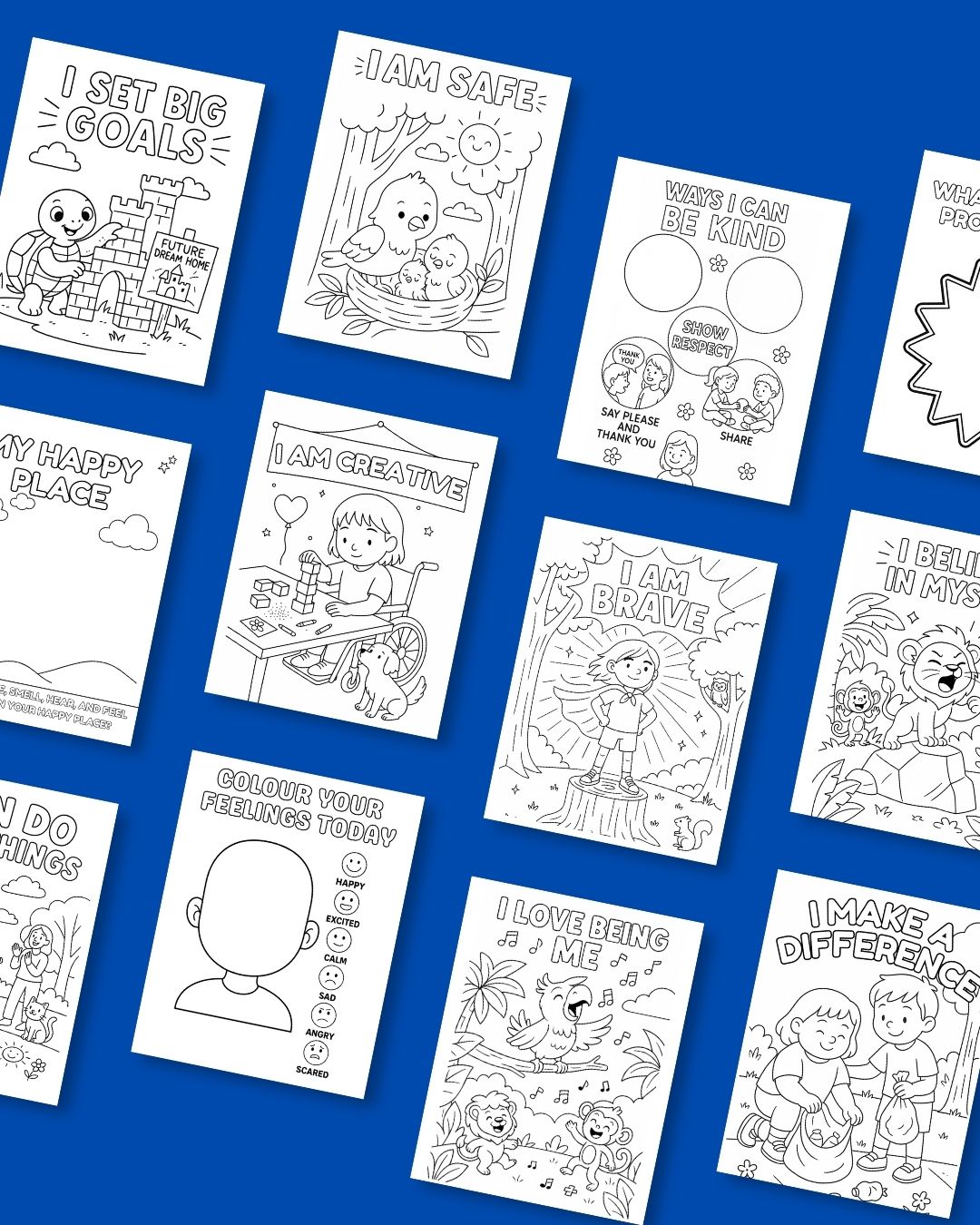 "My Feelings Matter!" Affirmation and Activity Colouring Book - PleaseNotes - 