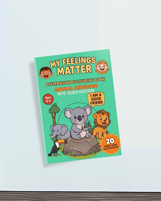 "My Feelings Matter!" Animal Kingdom Bite-Sized Colouring Book - PleaseNotes-Colouring Book