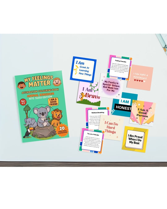 "My Feelings Matter!" Animal Kingdom Bite-Sized Colouring Book - PleaseNotes-Colouring Book